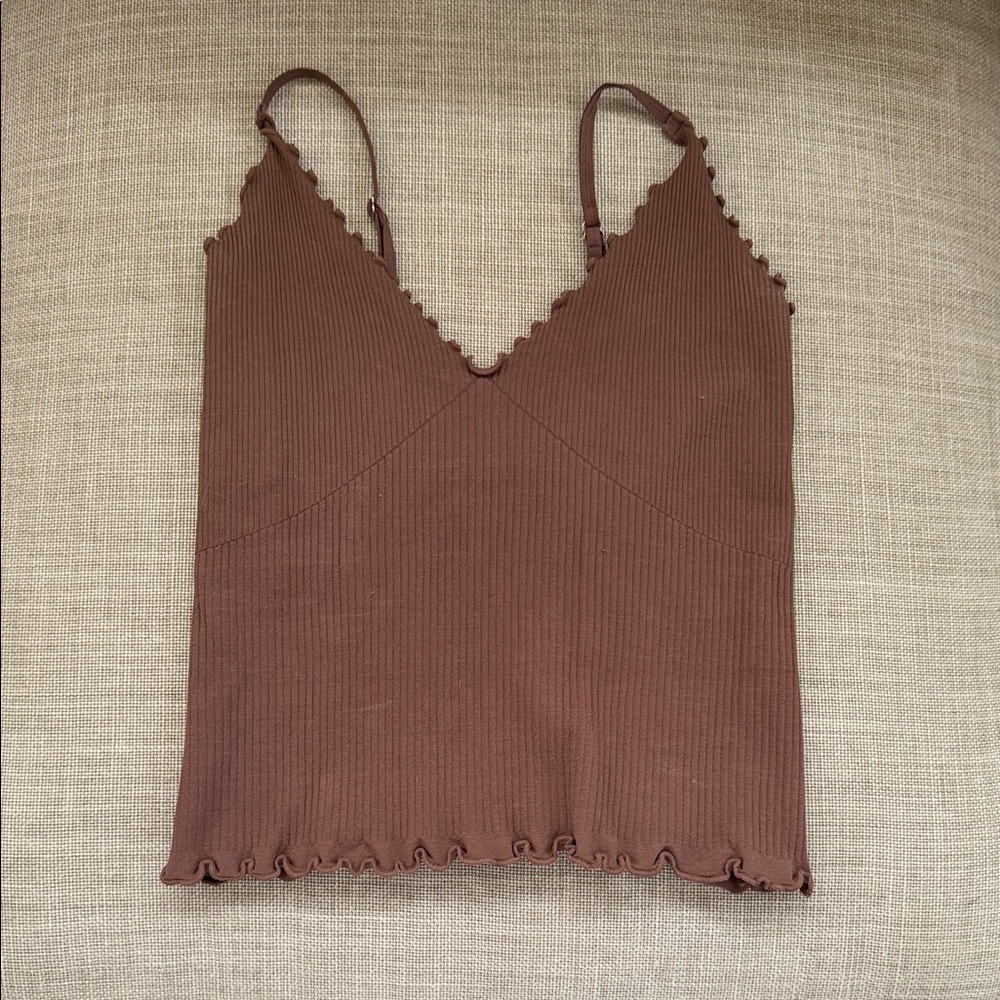 Free people brown adjustable tank